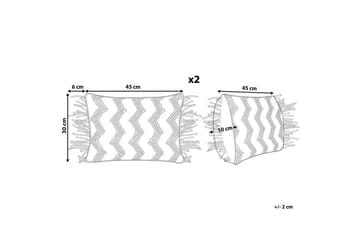 Prydnadskuddar Kirikkale set om 2 Rektangulär - Rektangulär - Textil & mattor - Kudde & kuddfodral - Kudde utomhus