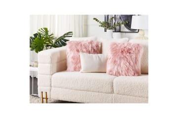 Prydnadskuddar Lubha set om 2 Rosa - Rosa - Textil & mattor - Kudde & kuddfodral - Prydnadskudde & soffkudde