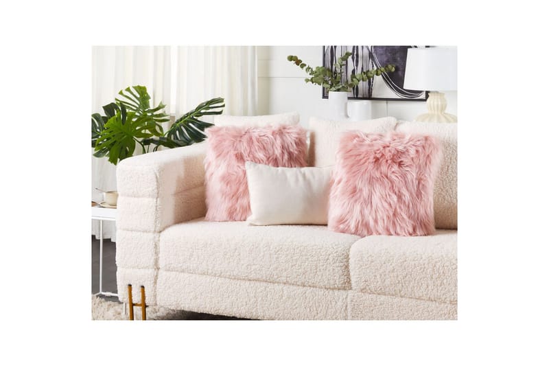 Prydnadskuddar Lubha set om 2 Rosa - Rosa - Textil & mattor - Kudde & kuddfodral - Prydnadskudde & soffkudde