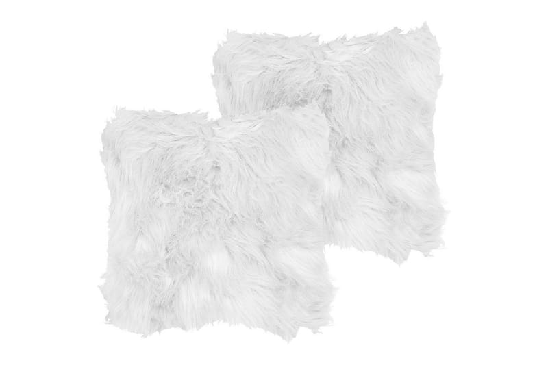 Prydnadskuddar Lubha set om 2 Vit - Vit - Textil & mattor - Kudde & kuddfodral - Prydnadskudde & soffkudde