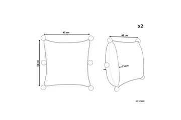 Prydnadskuddar Ocotea set om 2 - Textil & mattor - Kudde & kuddfodral - Prydnadskudde & soffkudde