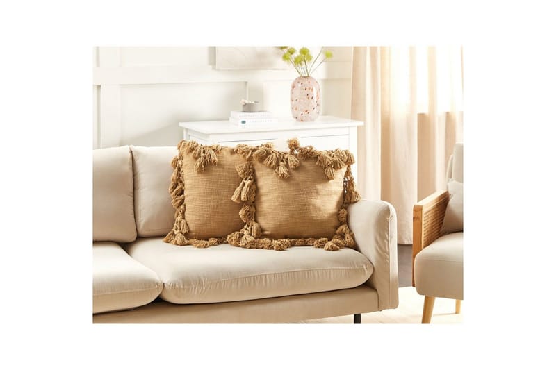 Prydnadskuddar Olearia set om 2 Sandeige - Sandeige - Textil & mattor - Kudde & kuddfodral - Prydnadskudde & soffkudde