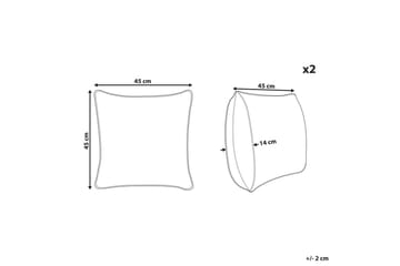 Prydnadskuddar Rochea set om 2 - Textil & mattor - Kudde & kuddfodral - Kudde utomhus