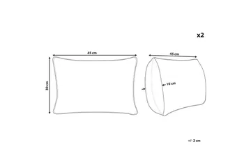 Prydnadskuddar Sassafras set om 2 Grå - Grå - Textil & mattor - Kudde & kuddfodral - Prydnadskudde & soffkudde