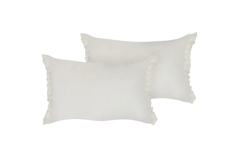 Prydnadskuddar Sassafras set om 2 Vit - Vit - Textil & mattor - Kudde & kuddfodral - Prydnadskudde & soffkudde