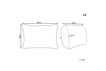 Prydnadskuddar Sassafras set om 2 Vit - Vit - Textil & mattor - Kudde & kuddfodral - Prydnadskudde & soffkudde