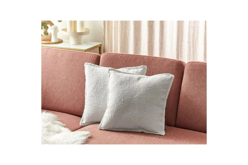 Prydnadskuddar Senecia set om 2 Vit - Vit - Textil & mattor - Kudde & kuddfodral - Prydnadskudde & soffkudde