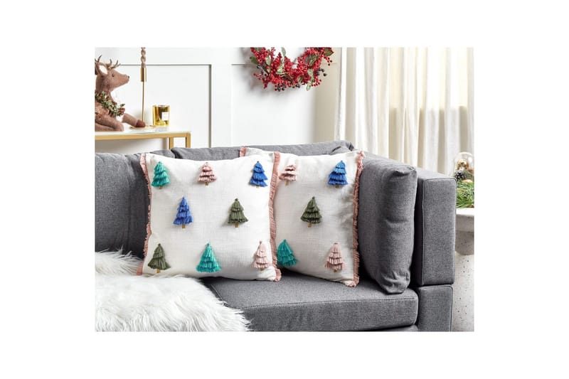 Prydnadskuddar Skimmia set om 2 - Inredning - Dekoration & inredningsdetaljer - Julpynt & juldekoration - Jultextil - Julduk & jullöpare