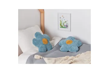 Prydnadskuddar Sorrel set om 2 Blå/Vit/Gul - Blå/Vit/Gul - Textil & mattor - Kudde & kuddfodral - Prydnadskudde & soffkudde