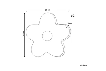 Prydnadskuddar Sorrel set om 2 Blå/Vit/Gul - Blå/Vit/Gul - Textil & mattor - Kudde & kuddfodral - Prydnadskudde & soffkudde