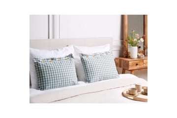 Prydnadskuddar Talya set om 2 Mintgrönt/vitt/ljust trä, Rektangulär - Mintgrönt/vitt/ljust trä, Rektangulär - Textil & mattor - Kudde & kuddfodral - Prydnadskudde & soffkudde