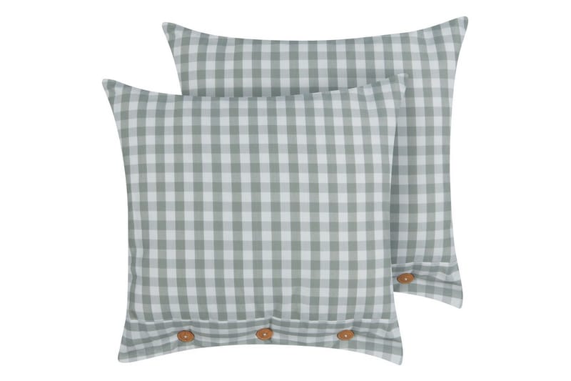 Prydnadskuddar Talya set om 2 Mintrönt/vitt/ljust trä, Fyrkantig - Mintrönt/vitt/ljust trä, Fyrkantig - Textil & mattor - Kudde & kuddfodral - Prydnadskudde & soffkudde