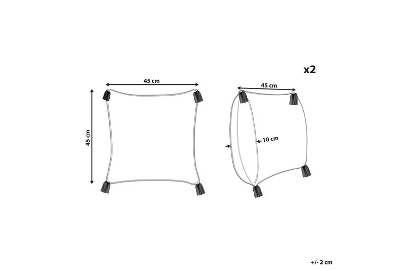 Prydnadskuddar Tilia set om 2 - Textil & mattor - Kudde & kuddfodral - Kudde utomhus