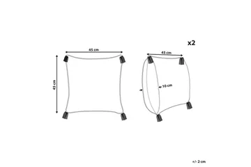 Prydnadskuddar Tilia set om 2 - Textil & mattor - Kudde & kuddfodral - Kudde utomhus