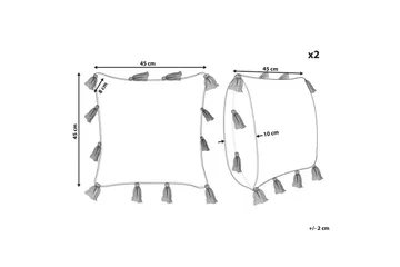Prydnadskuddar Torenia set om 2 - Textil & mattor - Kudde & kuddfodral - Prydnadskudde & soffkudde