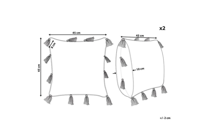 Prydnadskuddar Torenia set om 2 - Textil & mattor - Kudde & kuddfodral - Prydnadskudde & soffkudde