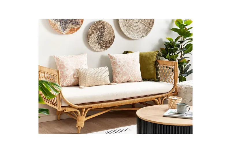 Prydnadskuddar Triteleia set om 2 Rosa/guld/beige - Rosa/guld/beige - Textil & mattor - Kudde & kuddfodral - Prydnadskudde & soffkudde