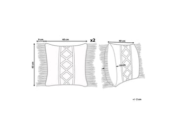 Prydnadskuddar Yortan set om 2 - Textil & mattor - Kudde & kuddfodral - Kudde utomhus