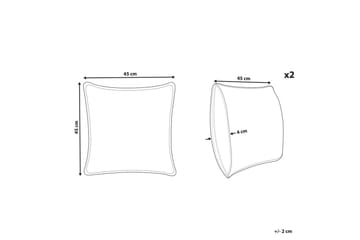 Prydnadskuddar Yuzuri set om 2 Grön/guld - Grön/guld - Textil & mattor - Kudde & kuddfodral - Prydnadskudde & soffkudde