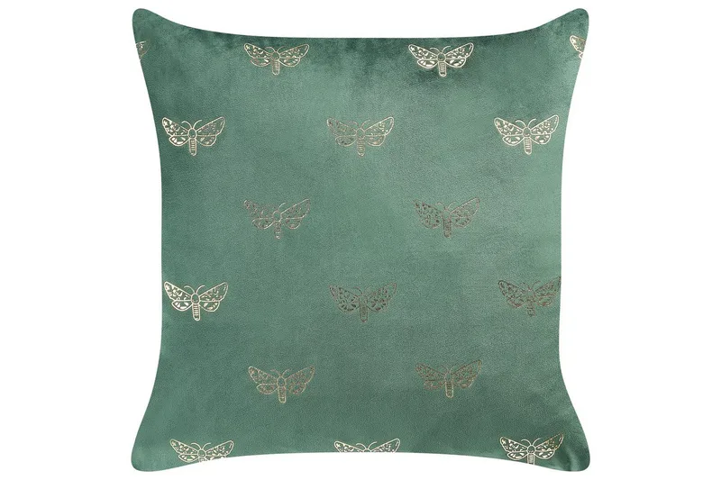 Prydnadskuddar Yuzuri set om 2 Grön/guld - Grön/guld - Textil & mattor - Kudde & kuddfodral - Prydnadskudde & soffkudde