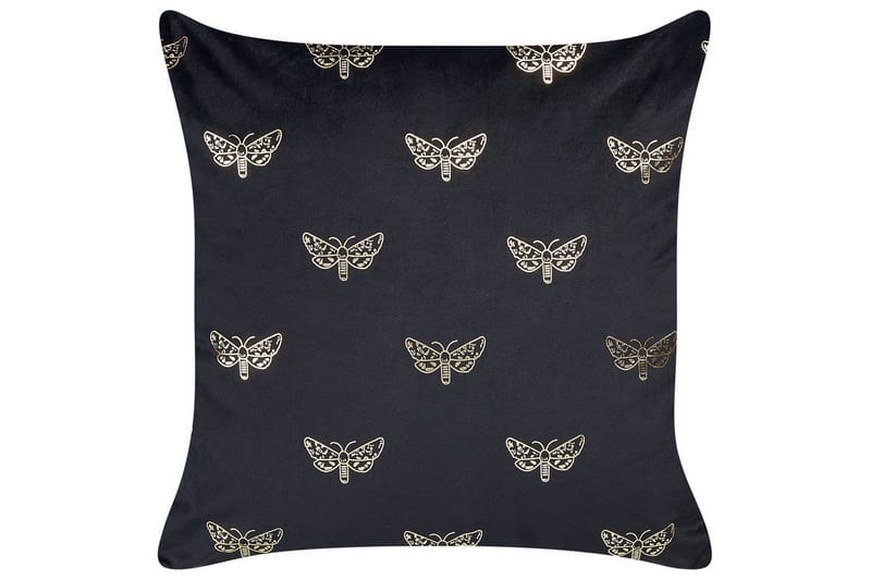 Prydnadskuddar Yuzuri set om 2 Svart/guld - Svart/guld - Textil & mattor - Kudde & kuddfodral - Prydnadskudde & soffkudde