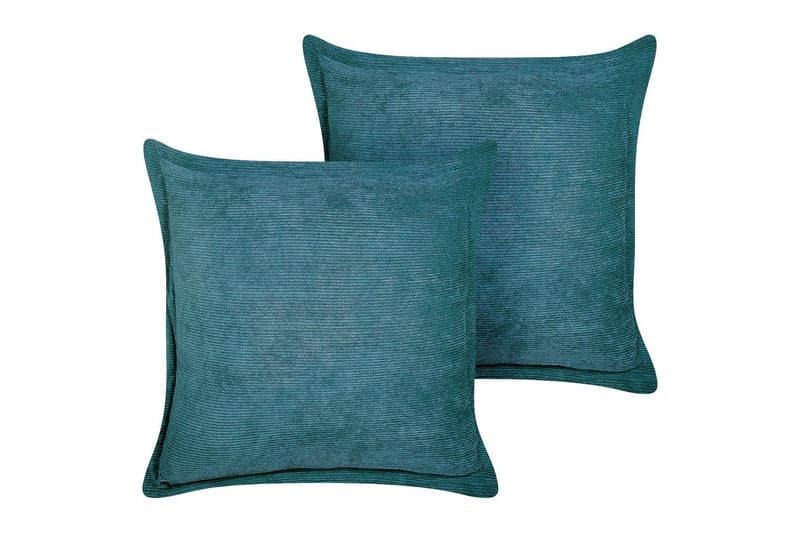 Prydnadskuddar Zinnia set om 2 Blå, Fyrkantig - Blå, Fyrkantig - Textil & mattor - Kudde & kuddfodral - Prydnadskudde & soffkudde