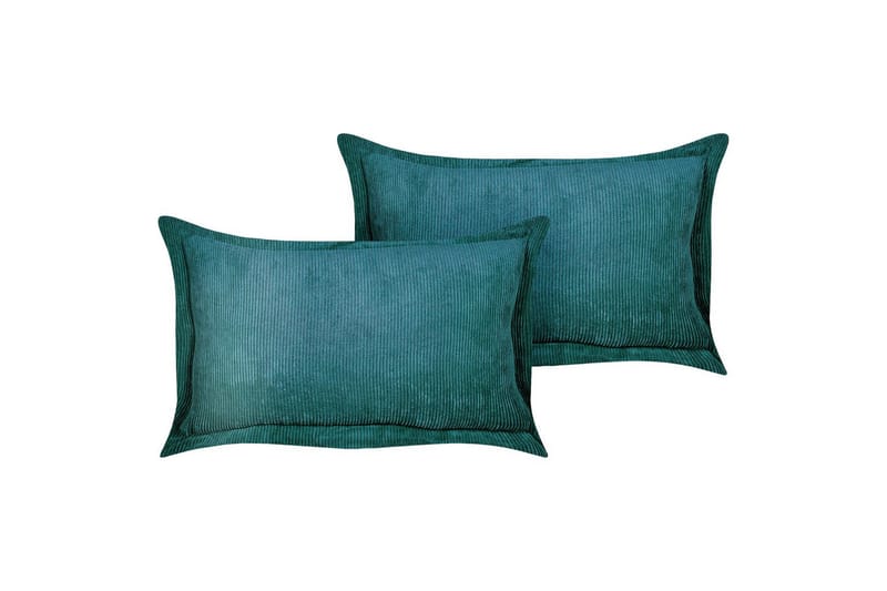 Prydnadskuddar Zinnia set om 2 Blå, Rektangulär - Blå, Rektangulär - Textil & mattor - Kudde & kuddfodral - Prydnadskudde & soffkudde