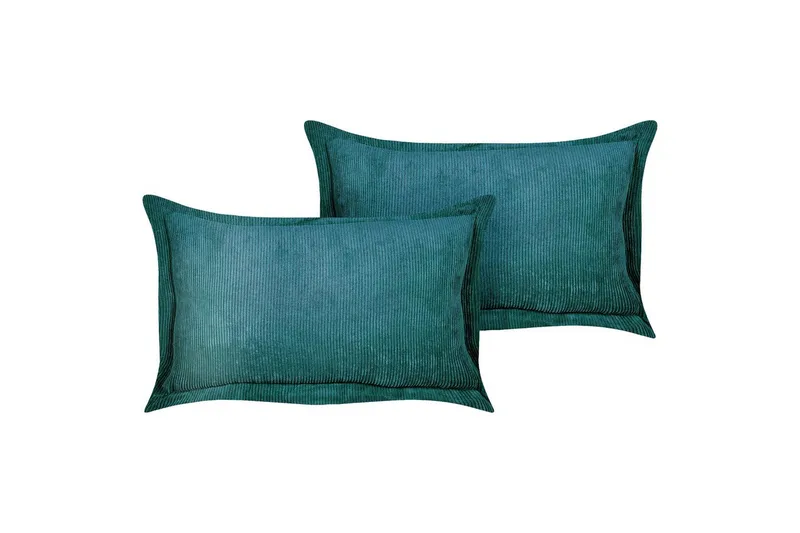Prydnadskuddar Zinnia set om 2 Blå, Rektangulär - Blå, Rektangulär - Textil & mattor - Kudde & kuddfodral - Prydnadskudde & soffkudde