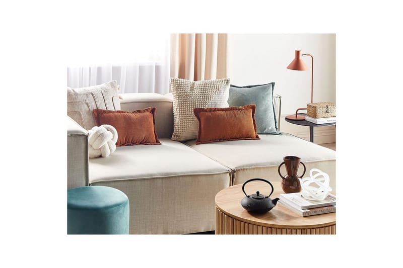 Prydnadskuddar Zinnia set om 2 Brun, Rektangulär - Brun, Rektangulär - Textil & mattor - Kudde & kuddfodral - Prydnadskudde & soffkudde