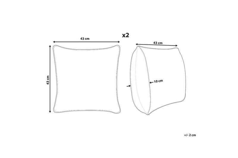 Prydnadskuddar Zinnia set om 2 Grön, Fyrkantig - Grön, Fyrkantig - Textil & mattor - Kudde & kuddfodral - Prydnadskudde & soffkudde