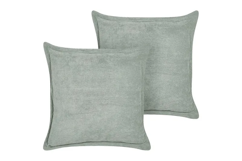 Prydnadskuddar Zinnia set om 2 Grön, Fyrkantig, Grön, Fyrkantig