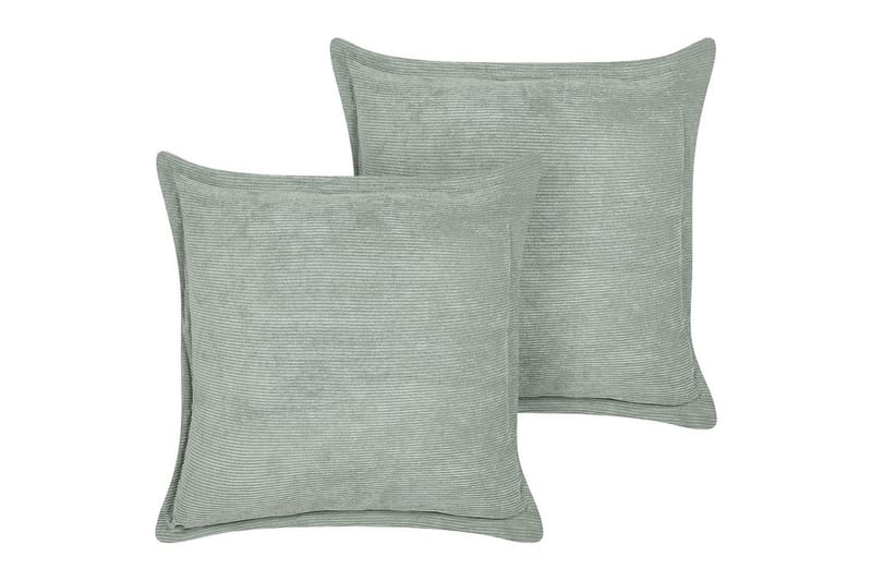 Prydnadskuddar Zinnia set om 2 Grön, Fyrkantig - Grön, Fyrkantig - Textil & mattor - Kudde & kuddfodral - Prydnadskudde & soffkudde