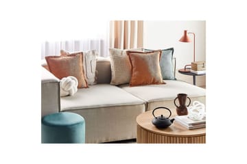 Prydnadskuddar Zinnia set om 2 Orange, Fyrkantig - Orange, Fyrkantig - Textil & mattor - Kudde & kuddfodral - Prydnadskudde & soffkudde