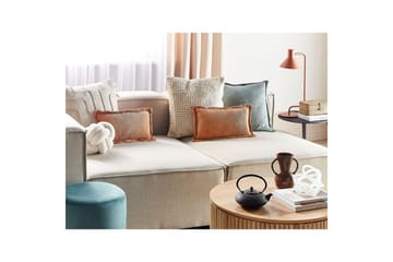 Prydnadskuddar Zinnia set om 2 Orange, Rektangulär - Orange, Rektangulär - Textil & mattor - Kudde & kuddfodral - Prydnadskudde & soffkudde