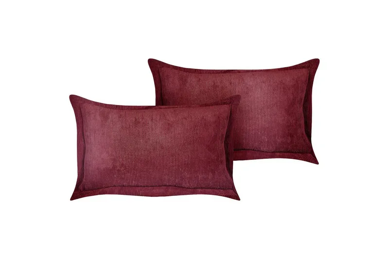 Prydnadskuddar Zinnia set om 2 Röd, Rektangulär, Röd, Rektangulär