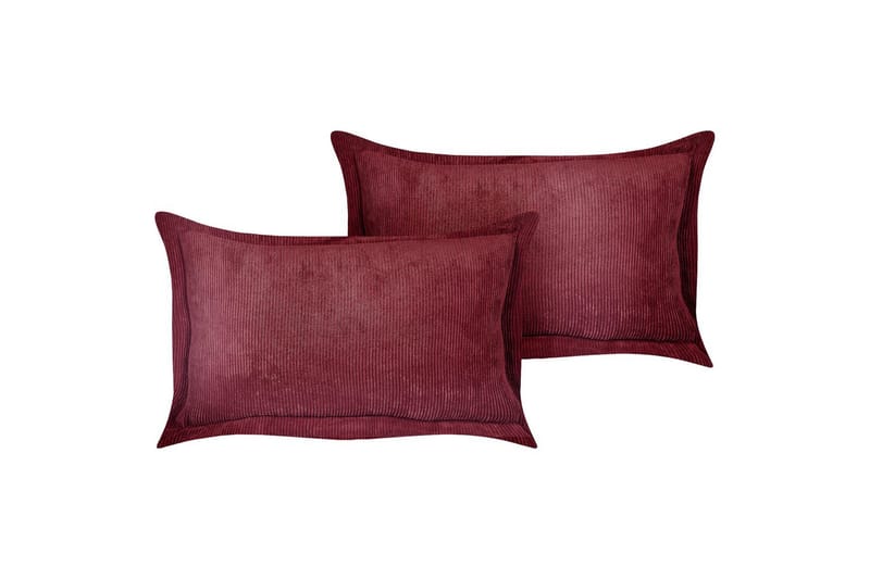 Prydnadskuddar Zinnia set om 2 Röd, Rektangulär - Röd, Rektangulär - Textil & mattor - Kudde & kuddfodral - Prydnadskudde & soffkudde