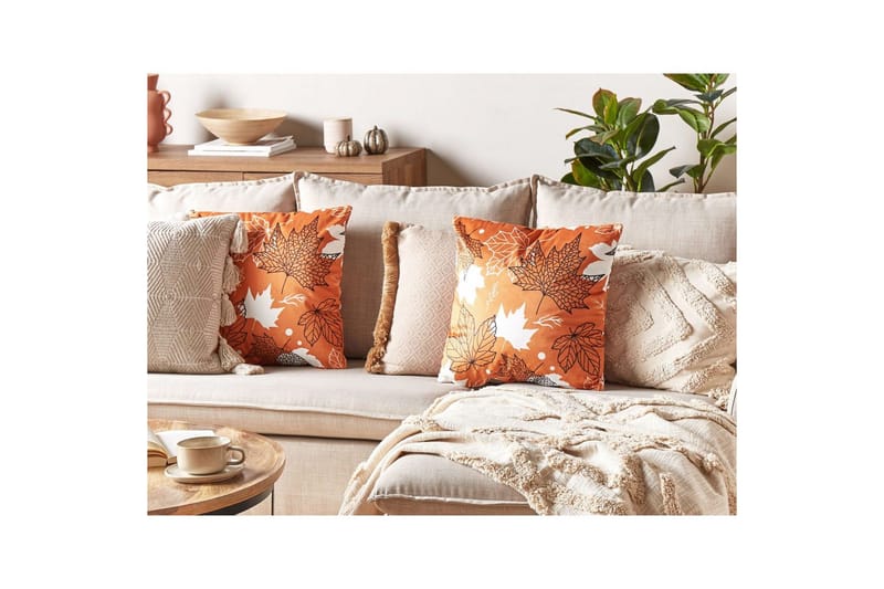 Prydnadskuddar Poinsettia set om 2 - Textil & mattor - Kudde & kuddfodral - Prydnadskudde & soffkudde