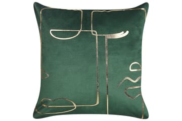 Prydnadskuddar Philodendron set om 2 Grön/guld - Grön/guld - Textil & mattor - Kudde & kuddfodral - Prydnadskudde & soffkudde