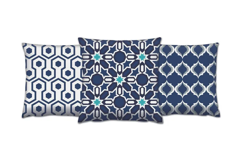 Gravel Kudde 43x43 cm 3-pack, Multi