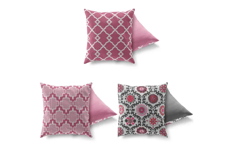 Gravel Kudde 43x43 cm 3-pack - Multi - Textil & mattor - Kudde & kuddfodral - Prydnadskudde & soffkudde
