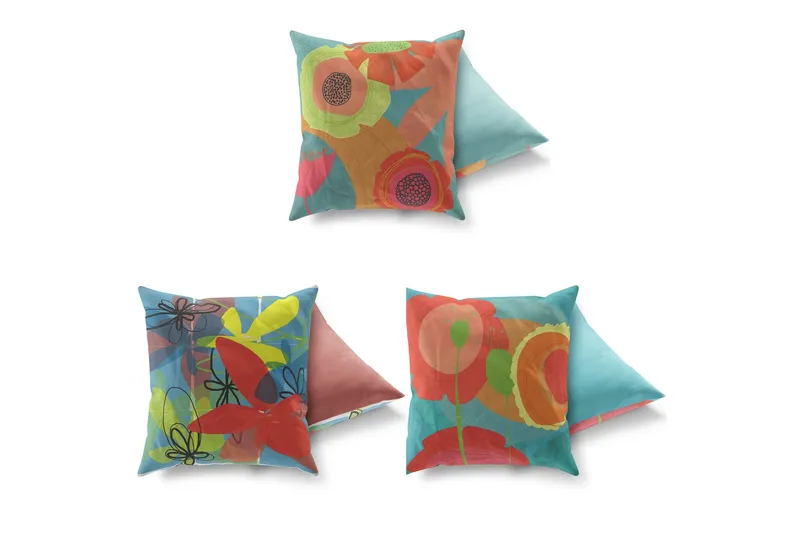 Gravel Kudde 43x43 cm 3-pack - Multi - Textil & mattor - Kudde & kuddfodral - Prydnadskudde & soffkudde