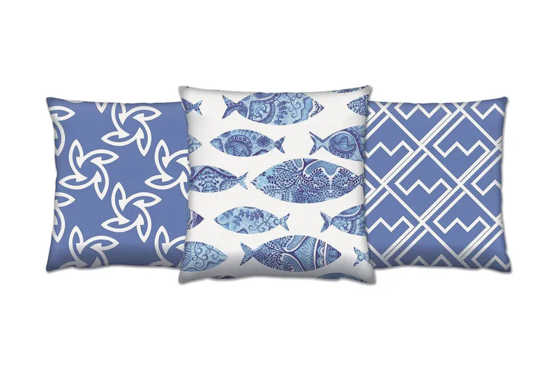 Gravel Kudde 43x43 cm 3-pack, Multi