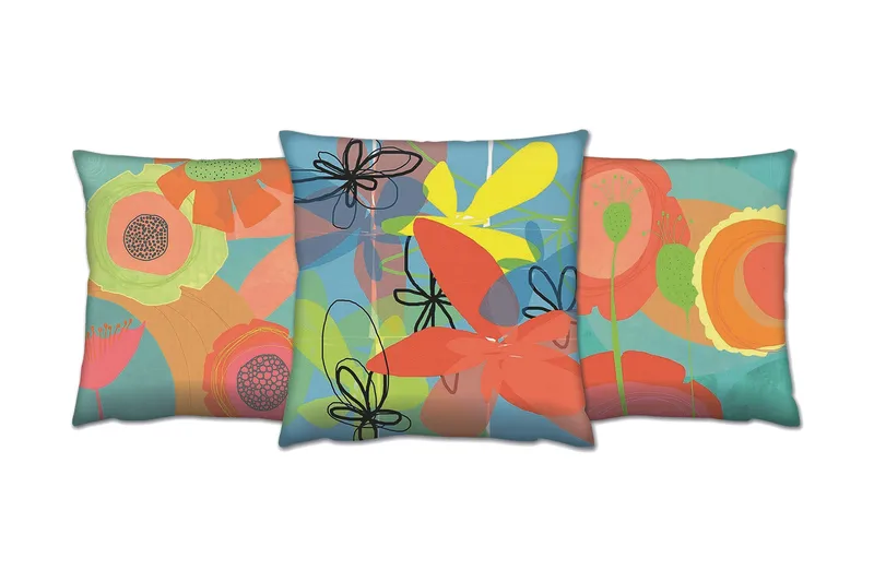 Gravel Kudde 43x43 cm 3-pack, Multi