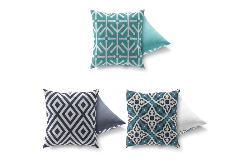 Gravel Kudde 43x43 cm 3-pack - Multi - Textil & mattor - Kudde & kuddfodral - Prydnadskudde & soffkudde