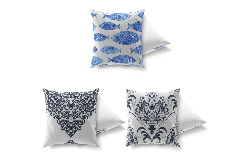 Gravel Kudde 43x43 cm 3-pack - Multi - Textil & mattor - Kudde & kuddfodral - Prydnadskudde & soffkudde