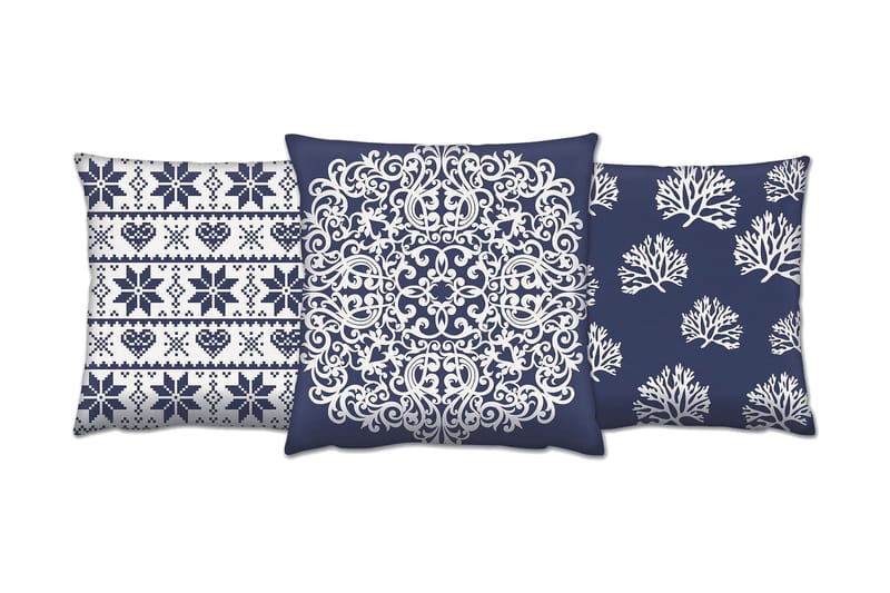 Gravel Kudde 43x43 cm 3-pack - Multi - Textil & mattor - Kudde & kuddfodral - Prydnadskudde & soffkudde