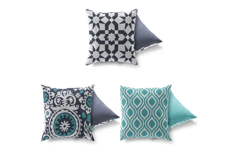 Gravel Kudde 43x43 cm 3-pack - Multi - Textil & mattor - Kudde & kuddfodral - Prydnadskudde & soffkudde