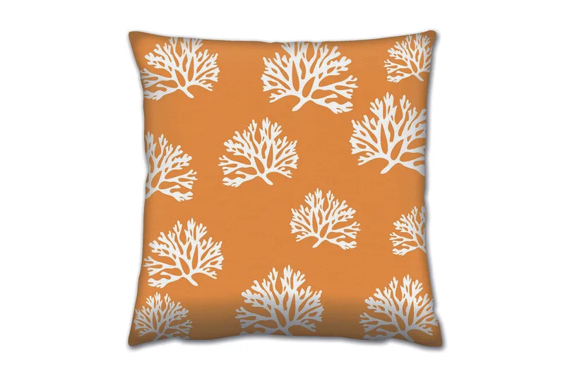 Gravel Kudde 43x43 cm - Orange/Vit - Textil & mattor - Kudde & kuddfodral - Prydnadskudde & soffkudde