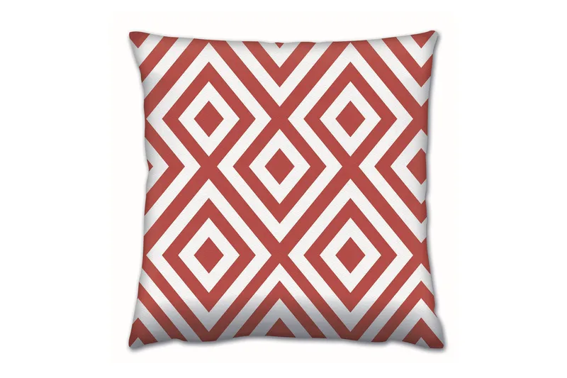 Gravel Kudde 43x43 cm - Röd - Textil & mattor - Kudde & kuddfodral - Prydnadskudde & soffkudde