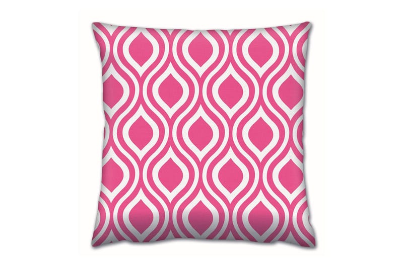 Gravel Kudde 43x43 cm, Rosa/Vit